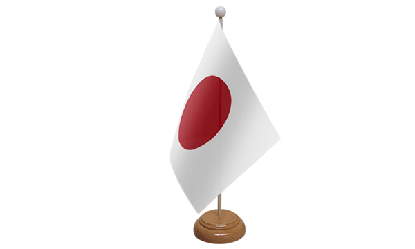 Japan Small Flag with Wooden Stand